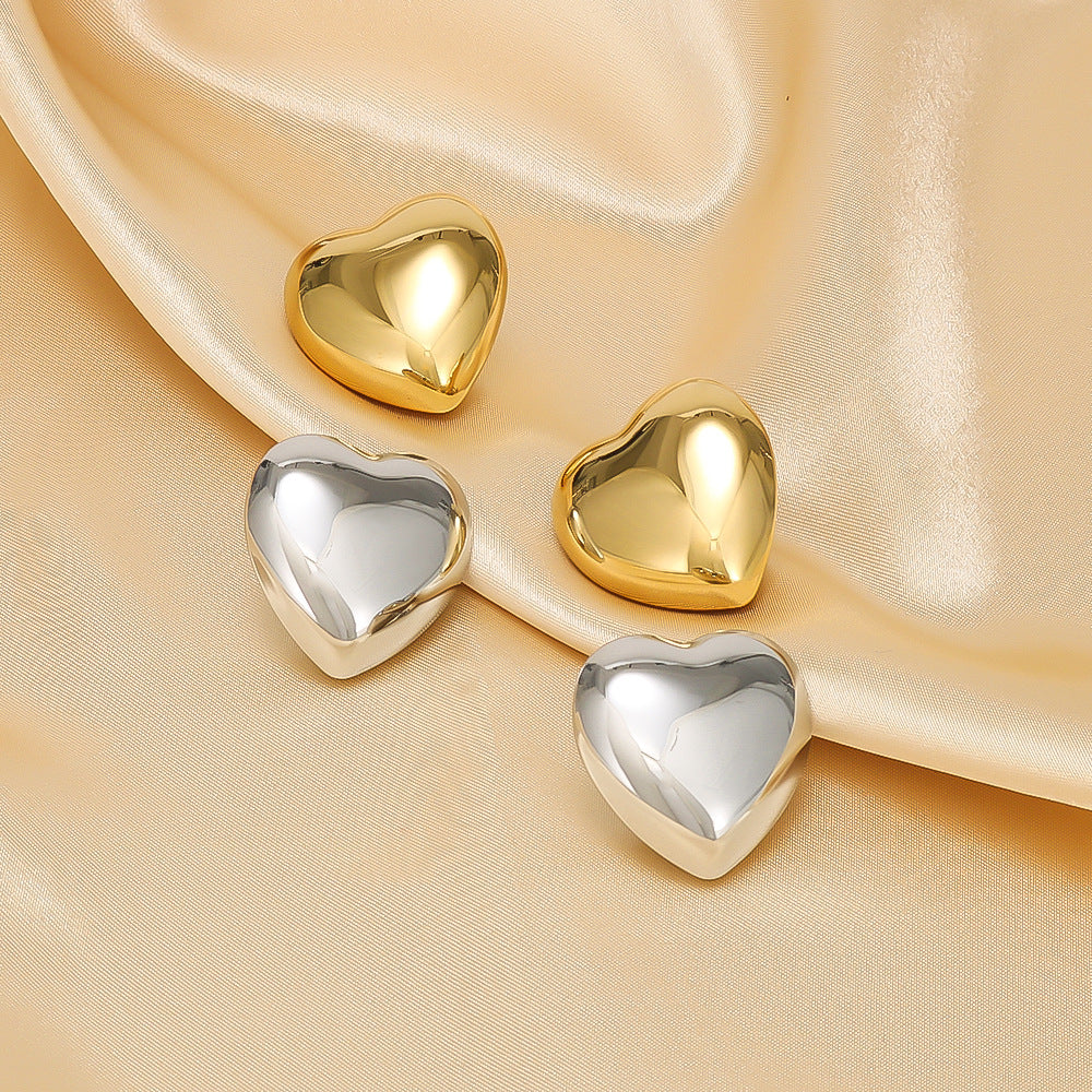 Orecchini cuore tridimensionale