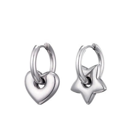 Orecchini Cuore/Stella/Luna