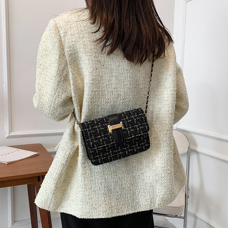 Fashion Textured New Small Bag Woven Lattice