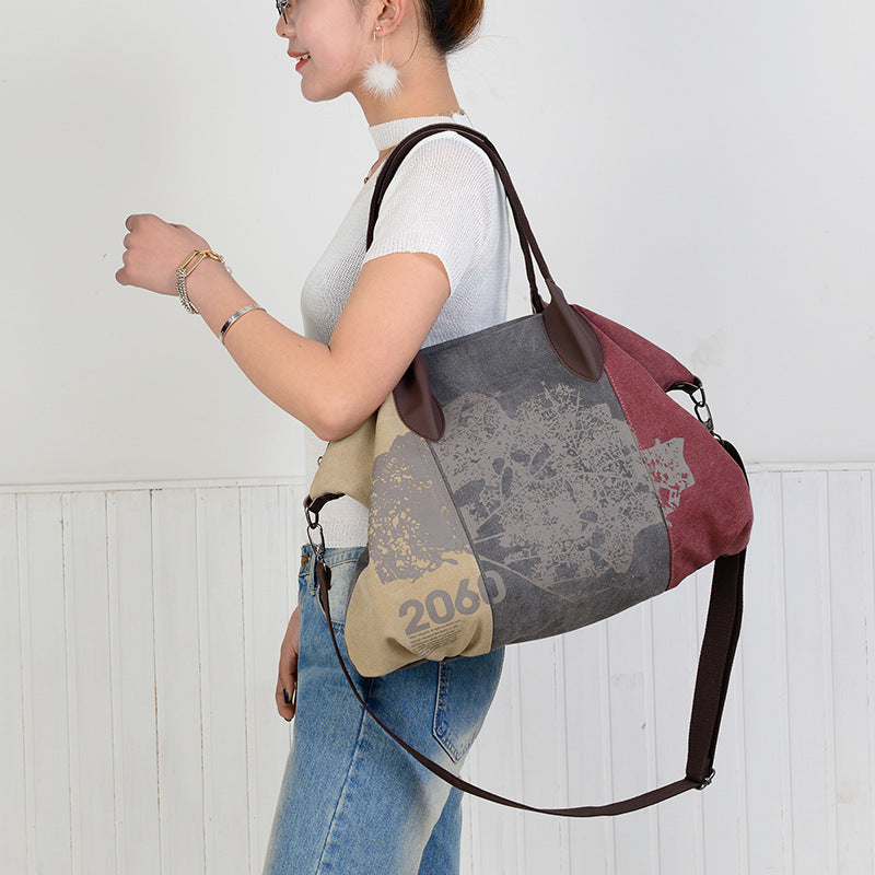 Canvas shoulder bag