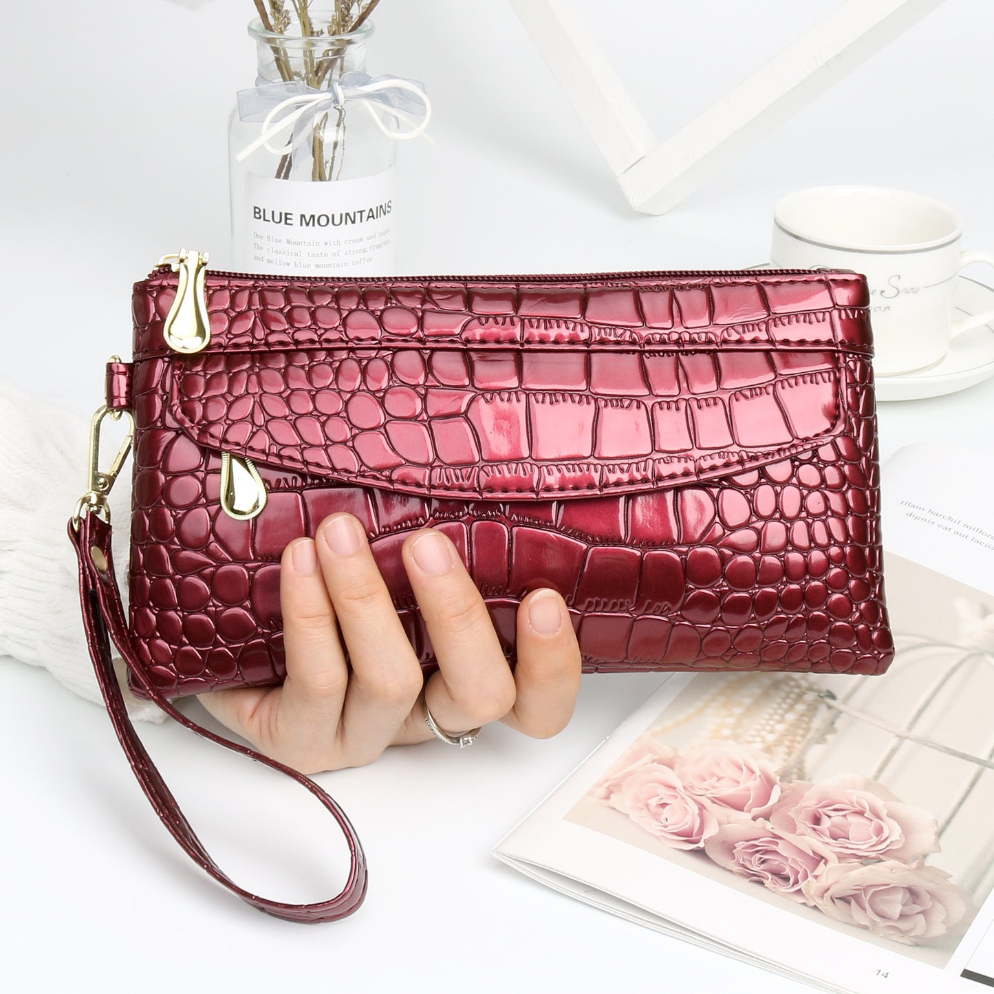 Casual Shiny Clutch Bag Ladies Coin Purse