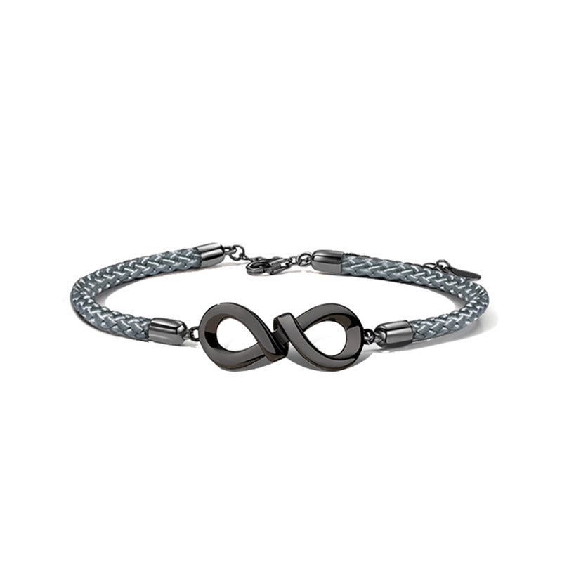 925 Sterling Silver Mobius Couple Bracelet