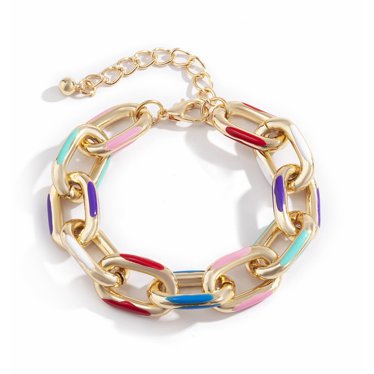 Bracciale a catena multicolor