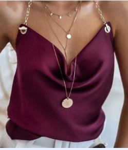 Temperament Halter Strapless Halter Neck Short Top