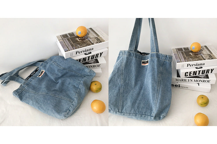 Denim shoulder bag