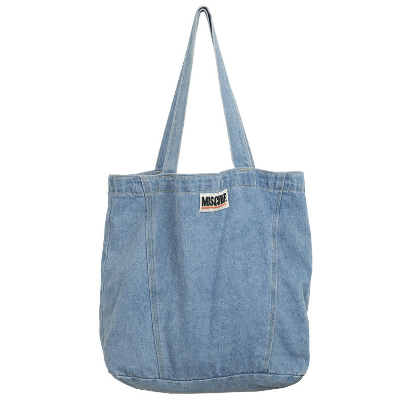 Denim shoulder bag