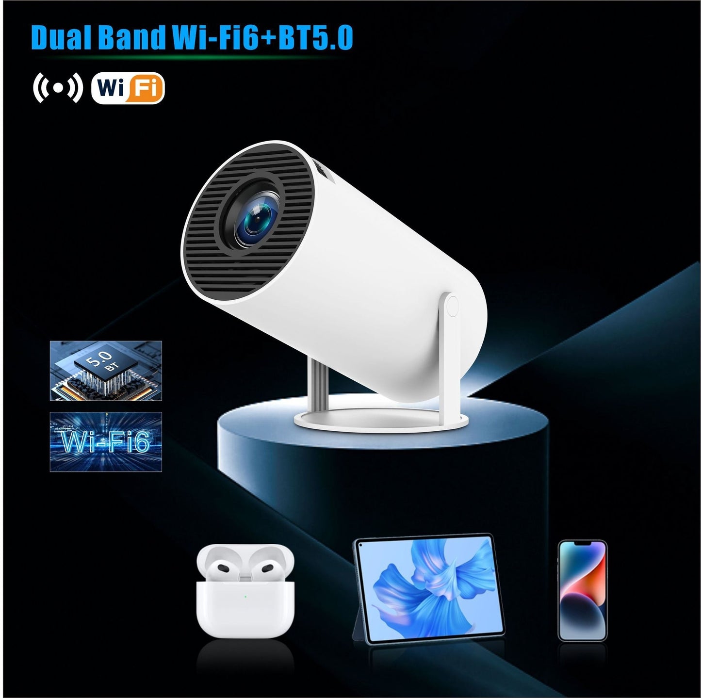 HY300 Pro Proiettore Home Theater Entertainment Portable Small Projector