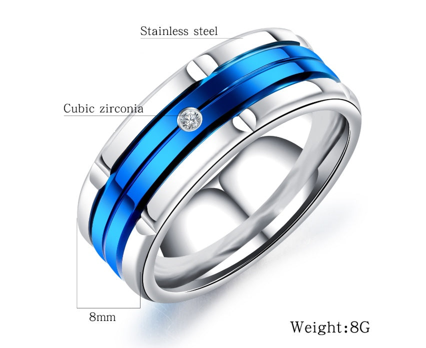 Middle color stainless steel ring