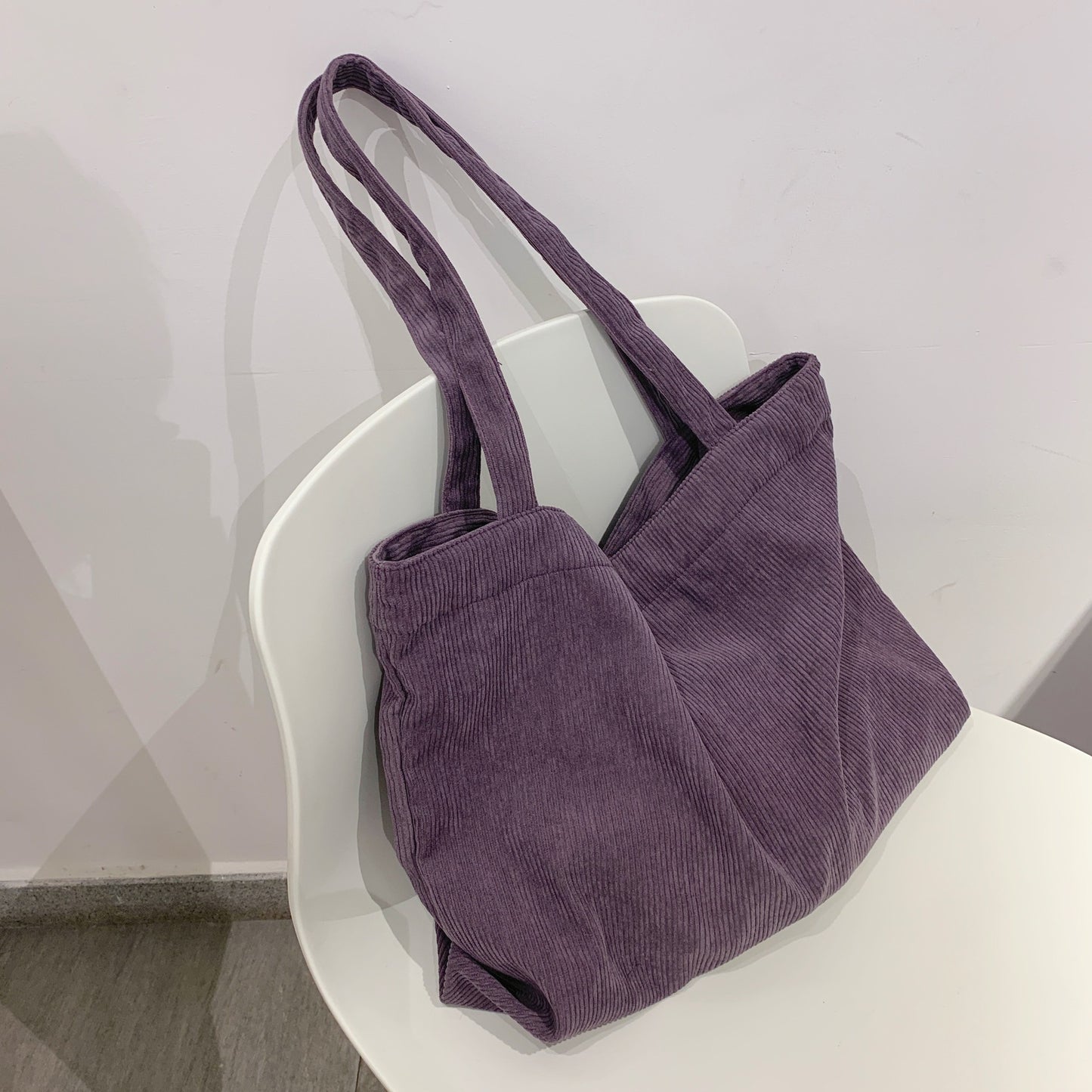 Corduroy Shopper Womens Bag Tote Bag Girls Handbag Female Shoulder Bags Casual Wallets Large Capacity Canvas Bag Schoolbag