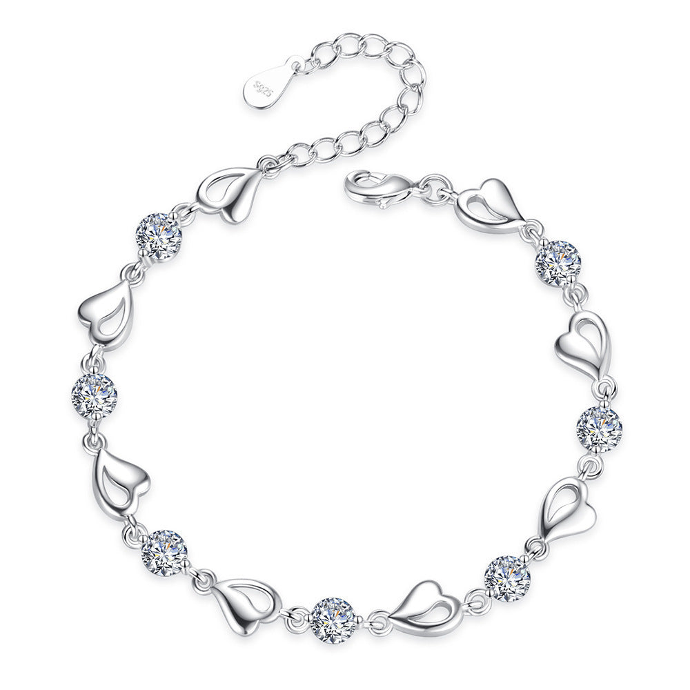 Bracciale in Argento con cuori