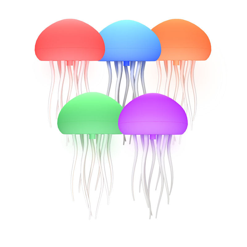 Hot sale voice-controlled jellyfish lamp atmosphere lamp night lamp smart tentacles full color gradient built-in battery