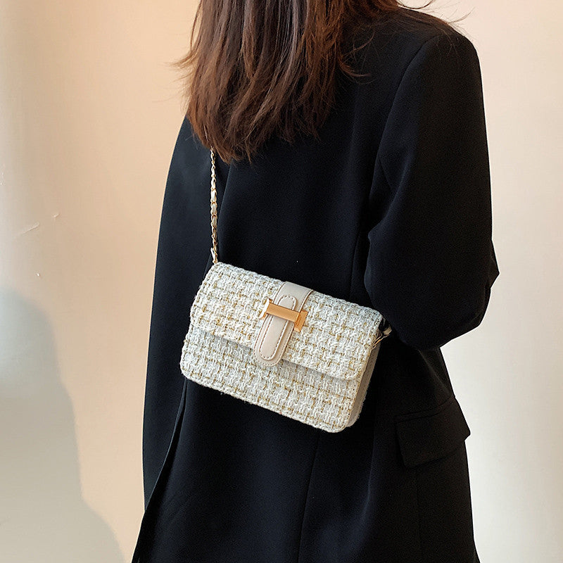 Fashion Textured New Small Bag Woven Lattice