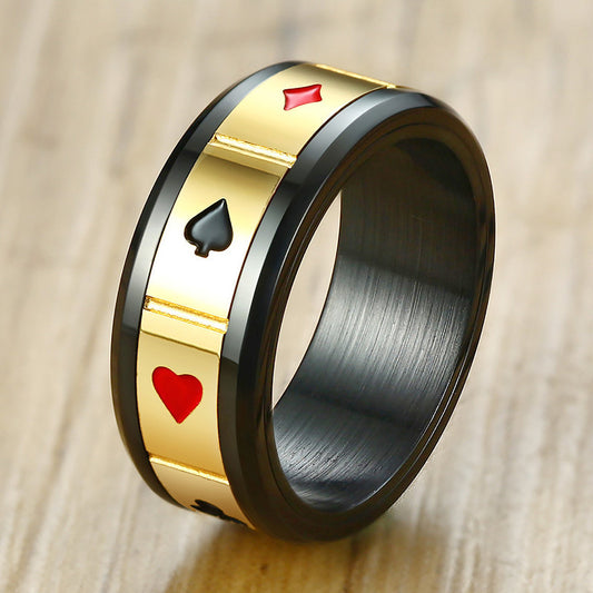 Stainless steel playing card ring