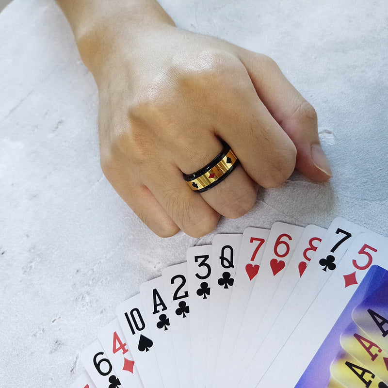 Stainless steel playing card ring