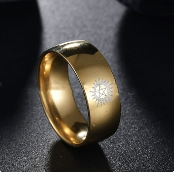 New Male And Female Stainless Steel Ring Ring 8mm Stainless Steel Ring