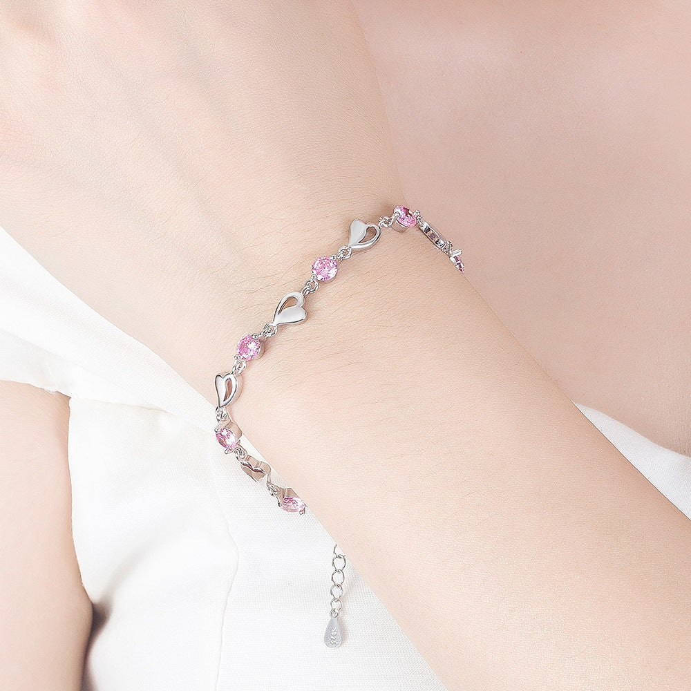 Bracciale in Argento con cuori