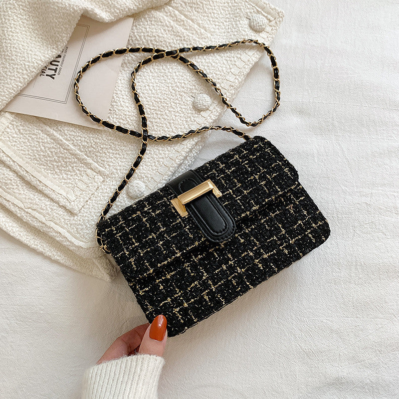 Fashion Textured New Small Bag Woven Lattice