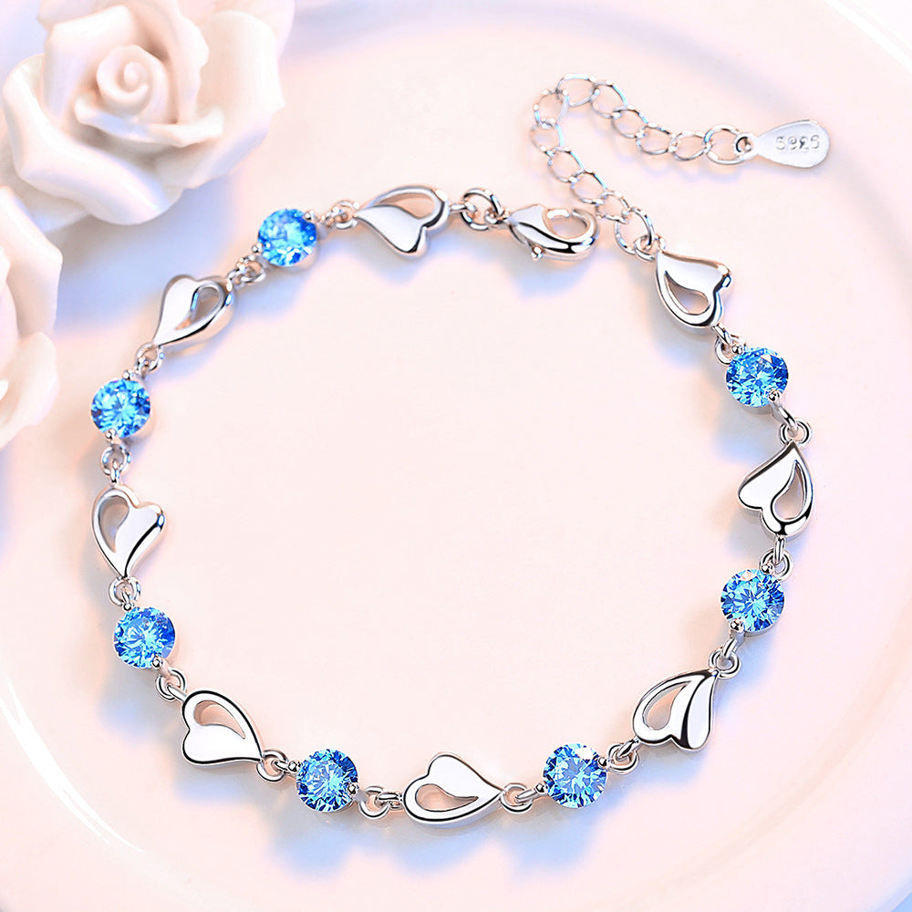 Bracciale in Argento con cuori