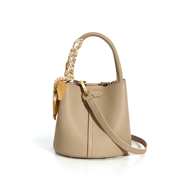 Genuine Leather Advanced Texture Bucket Bags Women